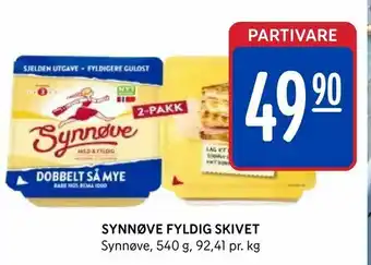 Rema 1000 Synnøve fyldig skivet tilbud