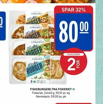 Rema 1000 Fiskeburgere fra fiskeriet tilbud