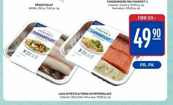 Rema 1000 Laks m/pesto & torsk m/pepperglace tilbud