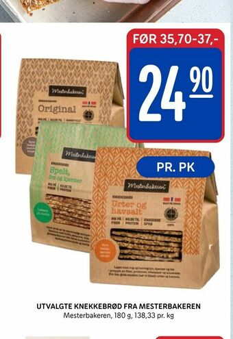 Rema 1000 Utvalgte knekkebrød fra mesterbakeren tilbud