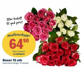 Coop Extra Roser 15 stk tilbud