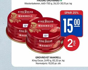 Rema 1000 Grovrevet makrell tilbud
