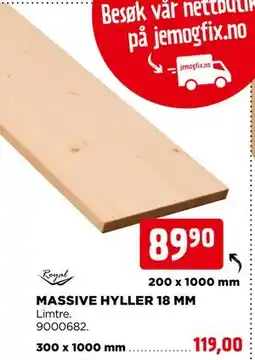 jem & fix MASSIVE HYLLER 18 MM tilbud