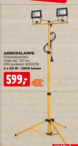 jem & fix ARBEIDSLAMPE tilbud