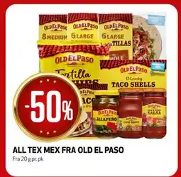 Bunnpris ALL TEX MEX FRA OLD EL PASO tilbud