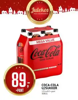 Bunnpris COCA-COLA U/SUKKER tilbud