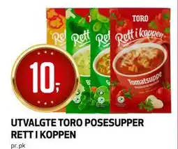 Bunnpris UTVALGTE TORO POSESUPPER RETT I KOPPEN tilbud