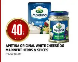 Bunnpris Apetina ORIGINAL WHITE CHEESE OG MARINERT HERBS & SPICES tilbud