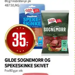 Bunnpris GILDE SOGNEMORR OG SPEKESKINKE SKIVET tilbud