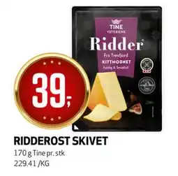 Bunnpris RIDDEROST SKIVET tilbud
