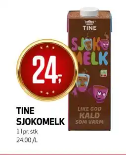 Bunnpris TINE SJOKOMELK tilbud