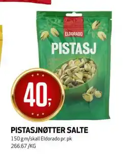 Bunnpris PISTASJNØTTER SALTE tilbud