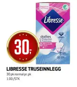 Bunnpris LIBRESSE TRUSEINNLEGG tilbud