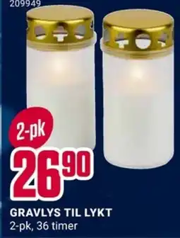 Europris Gravlys til lykt tilbud