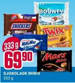 Europris Sjokolade Minis tilbud
