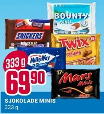 Europris Sjokolade Minis tilbud