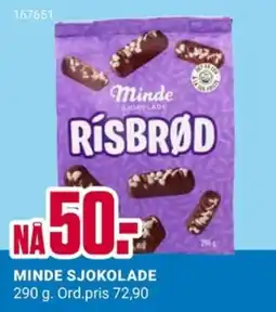 Europris Minde sjokolade tilbud