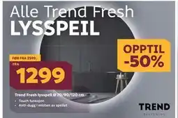Megaflis Trend Fresh lysspeil Ø 70/90/120 cm tilbud