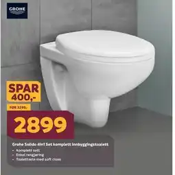 Megaflis Grohe Solido 4in1 Set komplett innbyggingstoalett tilbud