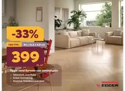 Megaflis Egger sand Baronia oak laminatgulv tilbud