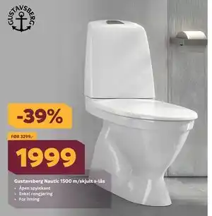 Megaflis Gustavsberg Nautic 1500 m/skjult s-lås tilbud