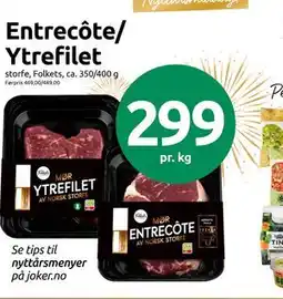 Joker Entrecôte/ Ytrefilet tilbud
