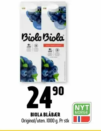 Coop Prix Biola blåbær tilbud