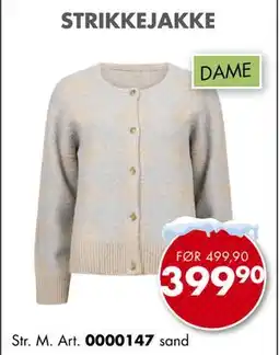 Sparkjøp STRIKKEJAKKE tilbud