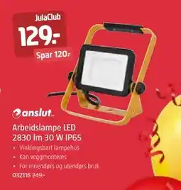 Jula Arbeidslampe LED 2830 lm 30 W IP65, Medlemspris tilbud
