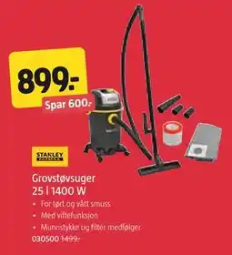 Jula Grovstøvsuger 25 l 1400 W tilbud