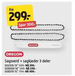 Jula Sagsverd + sagkjeder 3 deler tilbud