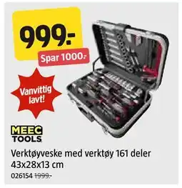 Jula Verktøyveske med verktøy 161 deler 43x28x13 cm tilbud