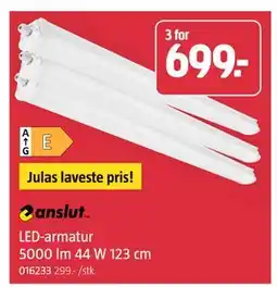 Jula LED-armatur 5000 lm 44 W 123 cm tilbud