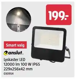 Jula Lyskaster LED 12000 lm 100 W IP65 229x256x42 mm tilbud