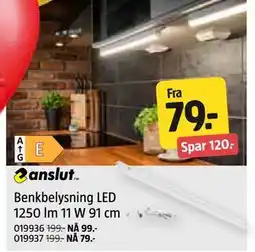 Jula Benkbelysning LED 1250 lm 11 W 91 cm tilbud