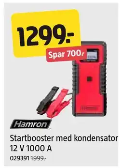Jula Startbooster med kondensator 12 V 1000 A tilbud