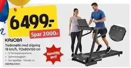 Jula Tredemølle med stigning 18 km/h, 112x80x150 cm tilbud