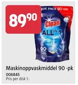Jula Maskinoppvaskmiddel 90 -pk tilbud