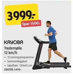 Jula Tredemølle 12 km/h tilbud