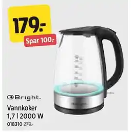 Jula Vannkoker 1,7 l 2000 W tilbud