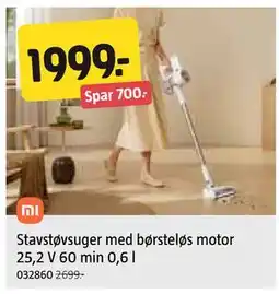 Jula Stavstøvsuger med børsteløs motor 25,2 V 60 min 0,6 l tilbud