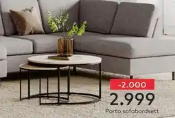 Skeidar Porto sofabordsett tilbud
