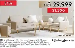 Skeidar MODULSOFA Hjellegjerde tilbud