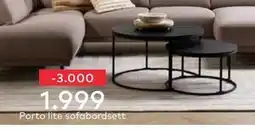 Skeidar Porto lite sofabordsett tilbud