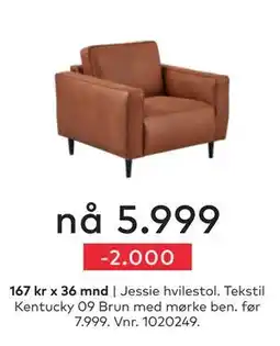 Skeidar Jessie hvilestol tilbud