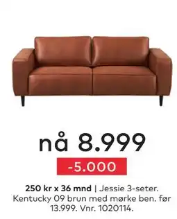 Skeidar Jessie 3-seter tilbud