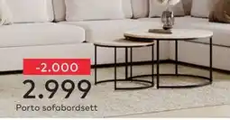 Skeidar Porto sofabordsett tilbud