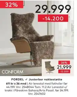 Skeidar Air lenestol tilbud