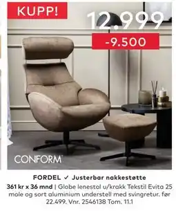 Skeidar Globe lenestol u/krakk tilbud