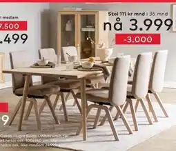 Skeidar Stressless Chilli (M) spisestol, Medlemspris tilbud